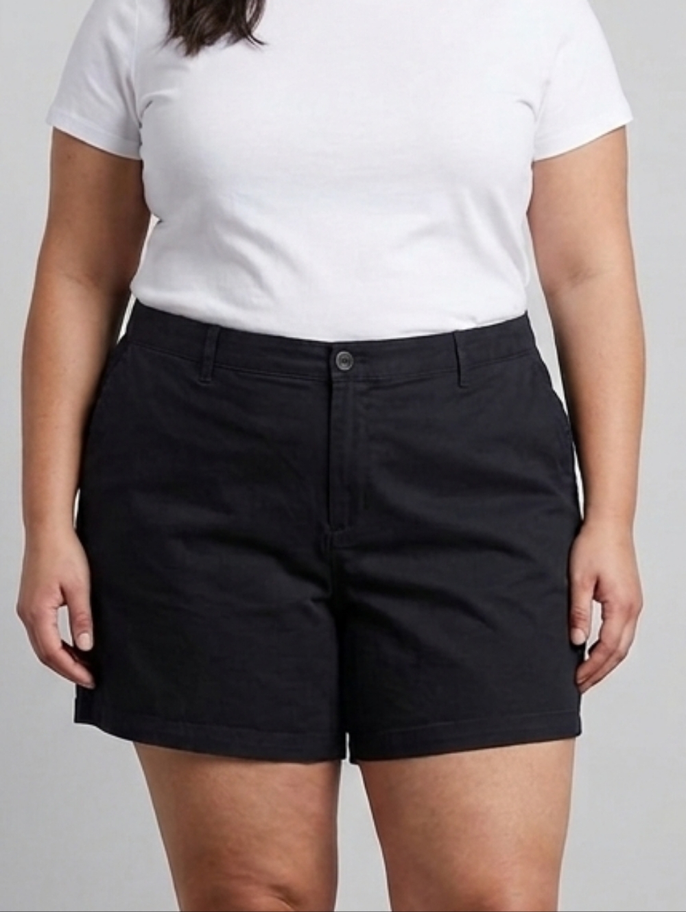 4/$20 Amazon Essentials Casual Black Khaki Shorts - Plus size 38W, NWT